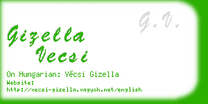 gizella vecsi business card