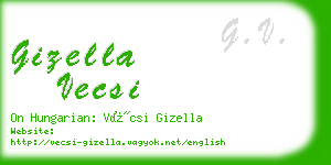 gizella vecsi business card